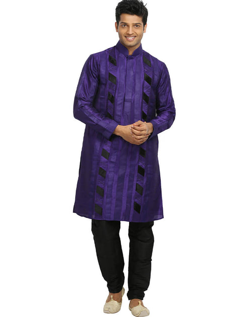 Purple Kurta Art Silk Chudidaar