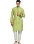 Light Green Kurta Cotton Silk Chudidaar