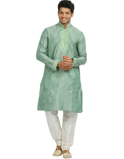 Aquamarine Kurta Cotton Silk Chudidaar