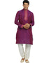 Mediumvioletred Kurta Cotton Silk Chudidaar