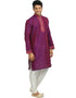Mediumvioletred Kurta Cotton Silk Chudidaar Closure View
