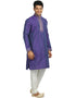 Purpleviolet Kurta Cotton Silk Chudidaar Closure View