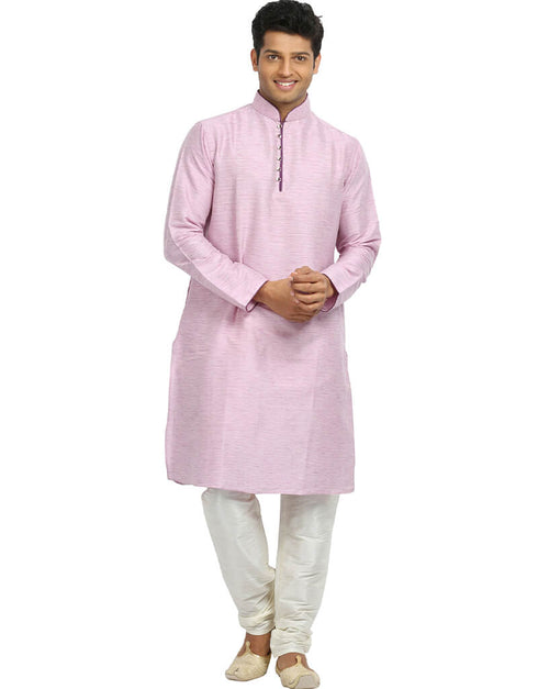 Lightpink Kurta Cotton Silk Chudidaar