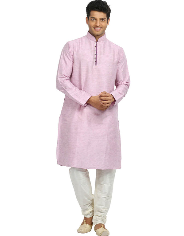 Lightpink Kurta Cotton Silk Chudidaar