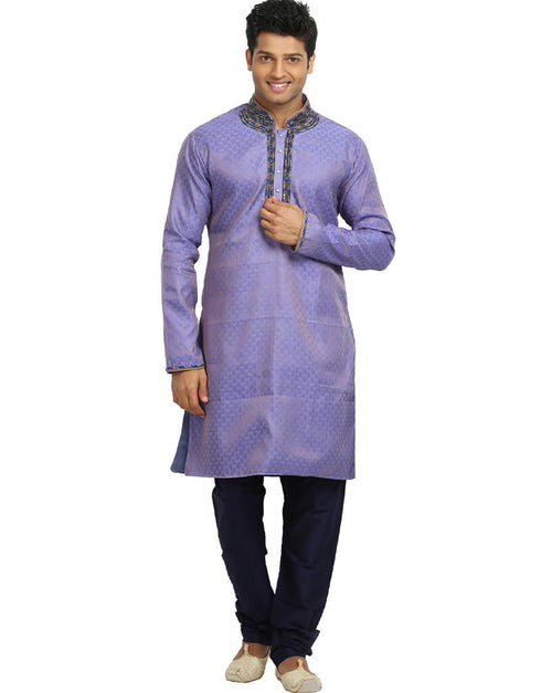 Light Lavender Kurta Zari Brocade Chudidaar