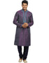 Dark Violet Kurta Kela Brocade Chudidaar