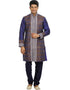 Blue Violet Kurta Kela Brocade Chudidaar
