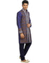 Blue Violet Kurta Kela Brocade Chudidaar Closure View