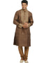 Sienna Coffee Kurta Zari Brocade Chudidaar