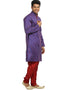 Purple Kurta Art Silk Chudidaar Closure View