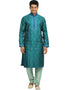 Electric Blue Kurta Zari Brocade Chudidaar