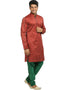 Red Kurta Art Silk Chudidaar Closure View