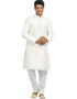 White Kurta Art Silk Chudidaar