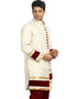 Beige Kurta Zari Brocade Chudidaar Closure View