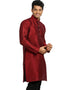 Maroon Kurta Art Silk Chudidaar Closure View