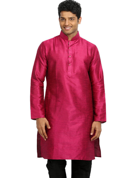 Pink Kurta Art Silk Chudidaar
