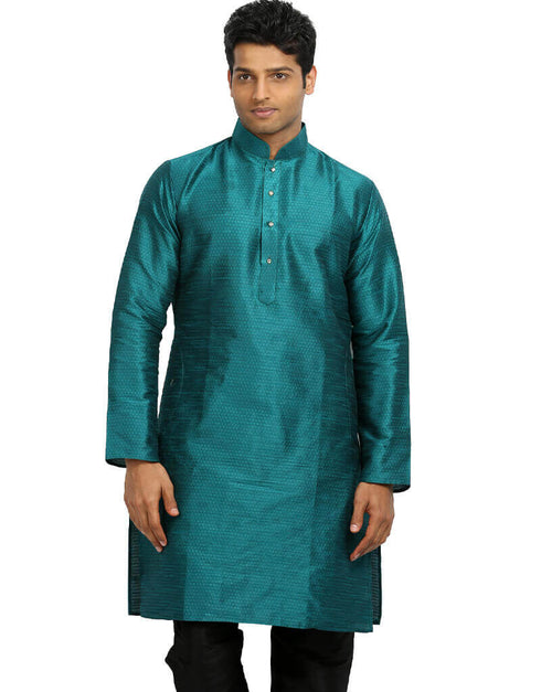 Teal Kurta Art Silk Chudidaar