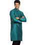 Teal Kurta Art Silk Chudidaar Closure View