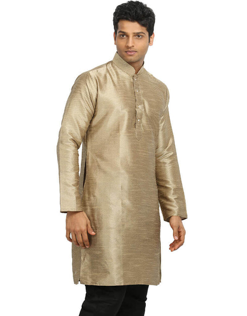 Moccasin Kurta Art Silk Chudidaar Closure View