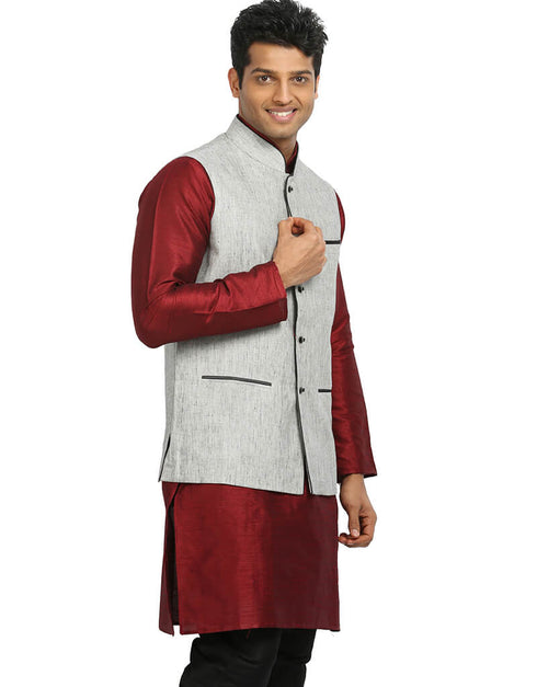 Silvere Jacket Linen NA Closure View