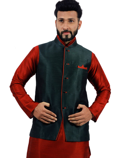 Dark Oak Leaf Jacket Art Silk NA