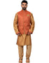 Golden Kurta Art Silk Chudidaar