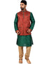 Green Kurta Art Silk Chudidaar Closure View