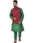 Green Kurta Ghiccha silk Chudidaar Closure View