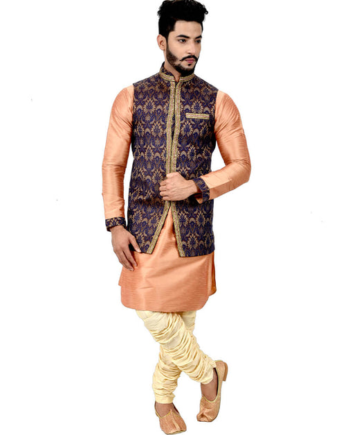 Coral Kurta Art Silk Chudidaar