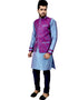 Little Boy Blue Kurta Art Silk Chudidaar Closure View