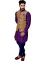 Purple Kurta Ghiccha silk Chudidaar Closure View