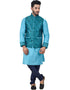 Lagoon Blue Kurta Art Silk Chudidaar