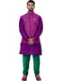 Purple Kurta Cotton silk Chudidaar