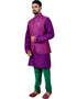 Purple Kurta Cotton silk Chudidaar Closure View