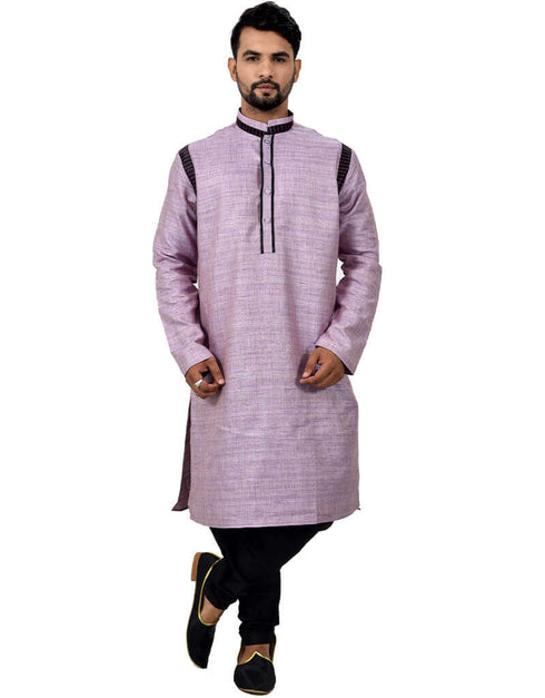 Lavender Kurta Cottan Silk Chudidaar