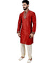 Maroon Kurta Art Silk Chudidaar Closure View