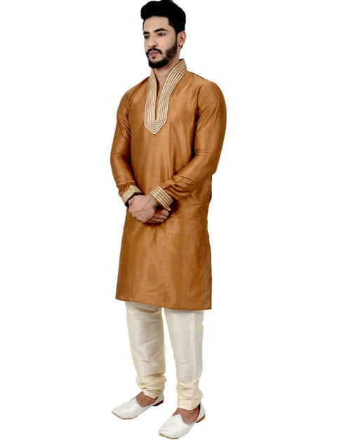 Peru Kurta Ghiccha Silk Chudidaar Closure View