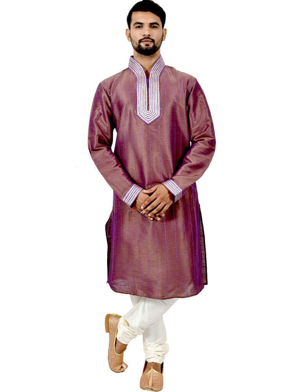 Rosy Brown Kurta Art Silk Chudidaar