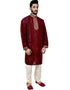 Maroon Kurta Art Silk Chudidaar Closure View