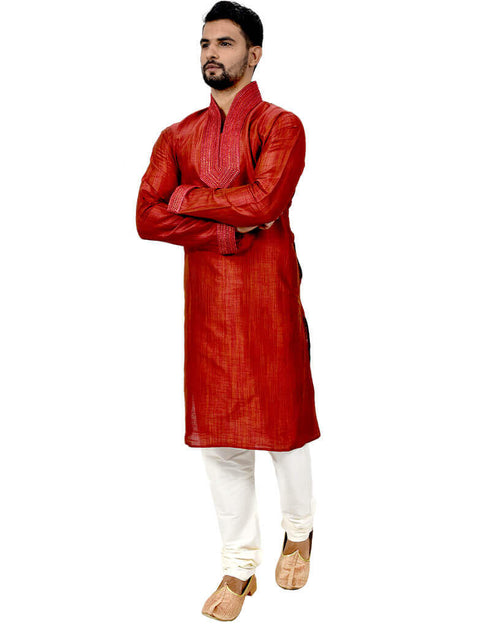 Blue Kurta Ghiccha Silk Chudidaar Closure View