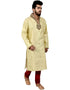 Lemonchiffon Kurta Brocade Silk Chudidaar Closure View