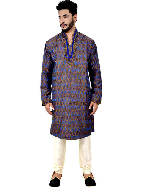 Multi Kurta Brocade Silk Chudidaar