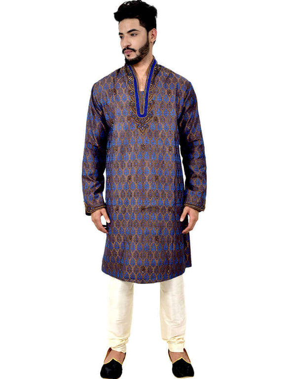 Multi Kurta Brocade Silk Chudidaar