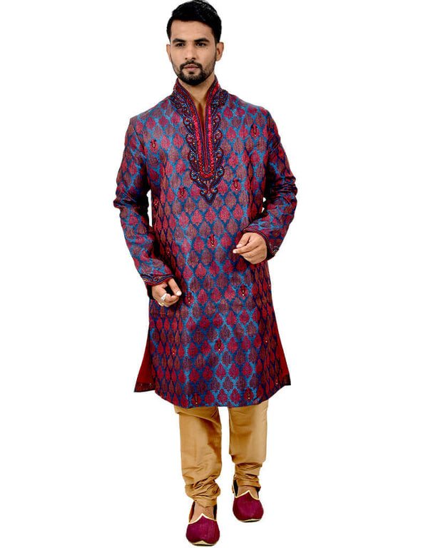 Multi Kurta Brocade Silk Chudidaar