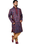 Multi Kurta Brocade Silk Chudidaar Closure View