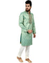 Aquamarine Kurta Brocade Silk Chudidaar Closure View