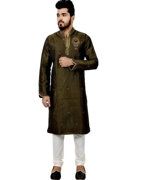 Multi Kurta Brocade Silk Chudidaar
