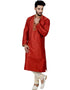 Red Kurta Art Silk Chudidaar Closure View