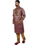 Purple Kurta Brocade Silk Chudidaar Closure View