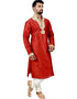 Red Kurta Art Silk Chudidaar Closure View